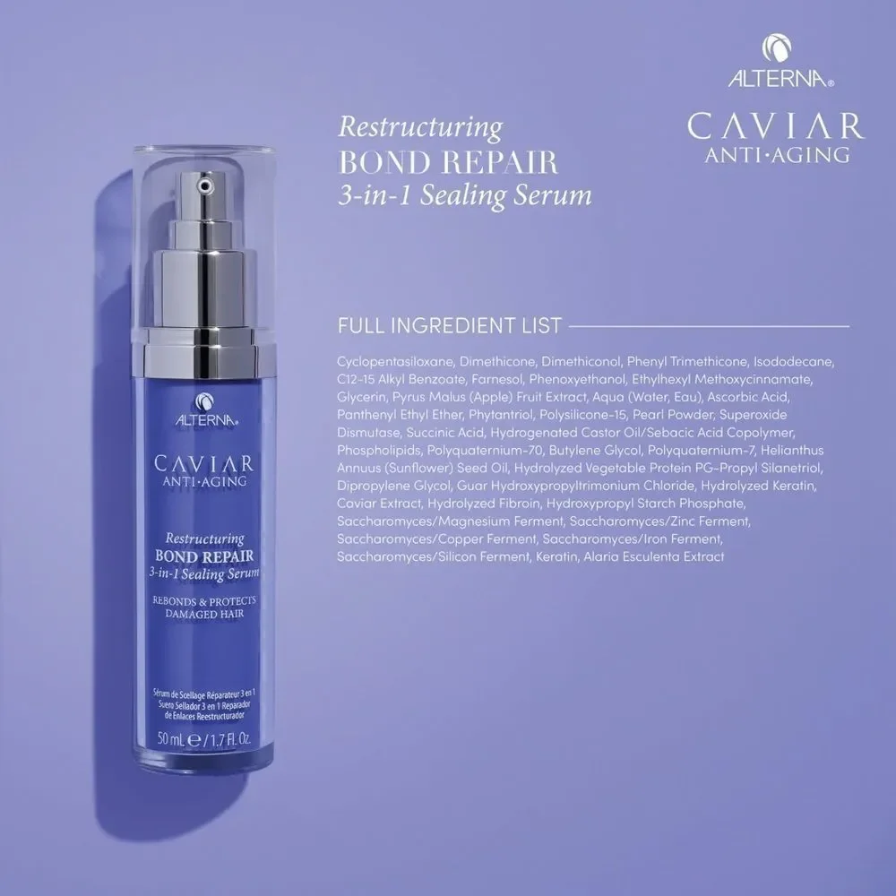 Alterna CAVIAR ANTI-AGING RESTRUCTURING BOND REPAIR 3-IN-1 SEALING SERUM NEW